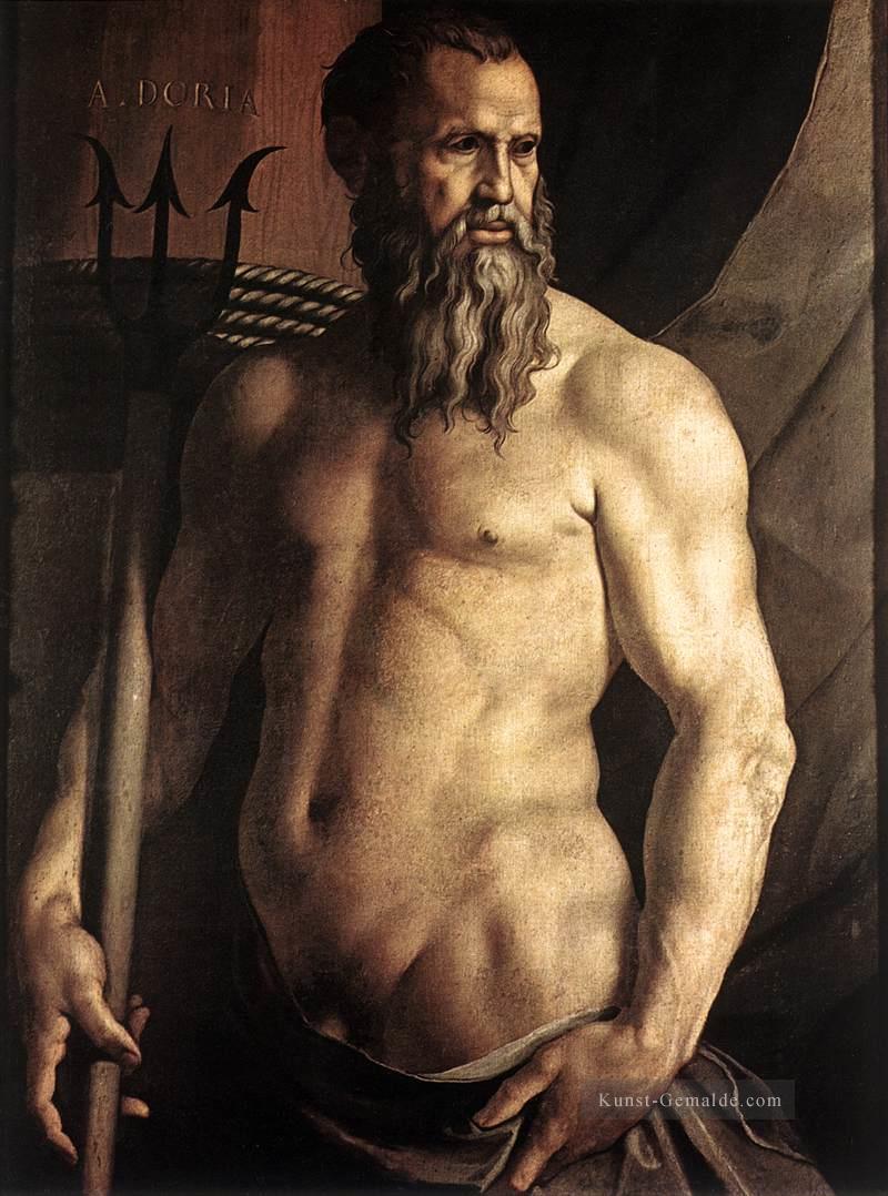 Porträt von Andrea Doria als Neptun Florenz Agnolo Bronzino Ölgemälde